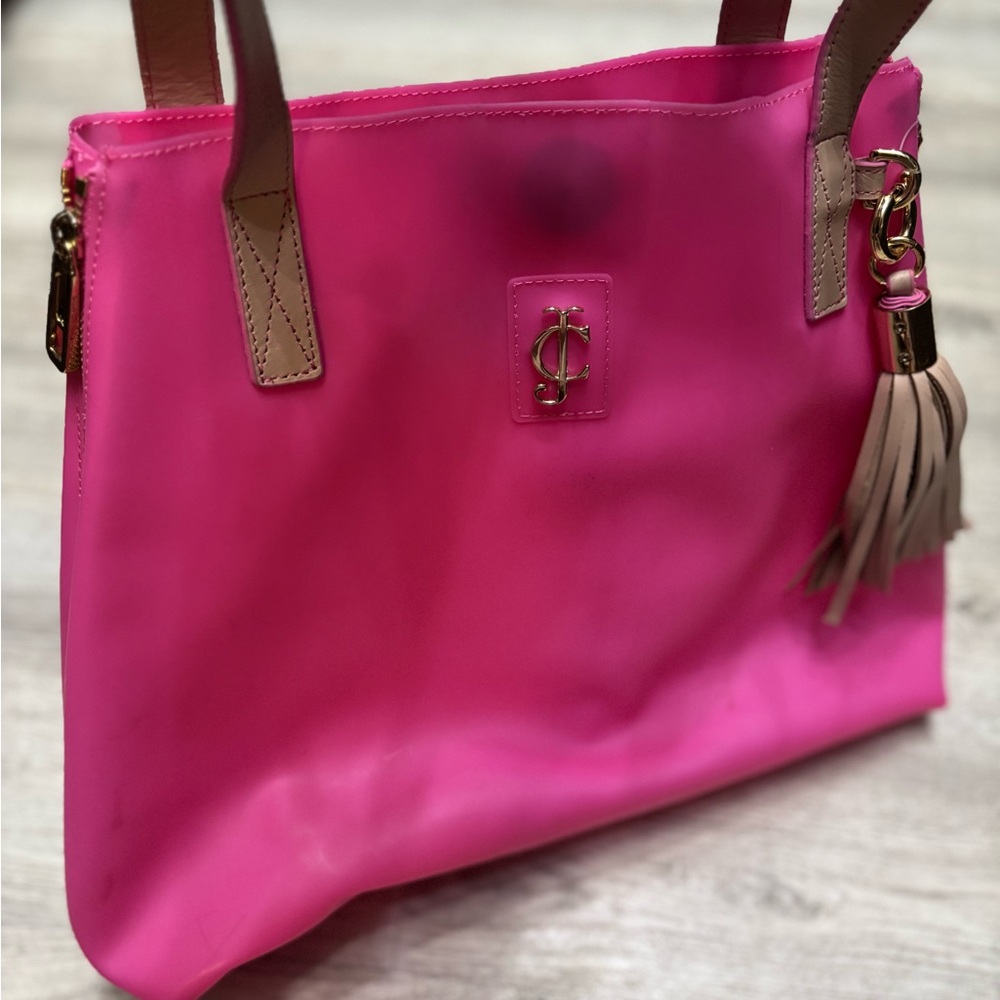 Juicy Couture Hot Pink and Beige Tote Bag - Picture 2 of 9